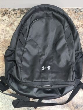 Under Armour Black Backpack with Silver Logo